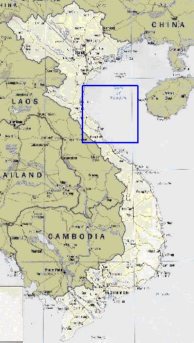 carte de Viet Nam en anglais