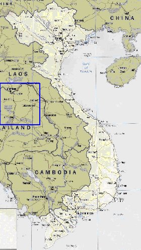 carte de Viet Nam en anglais