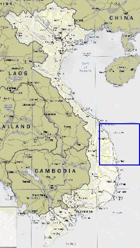 mapa de Vietname em ingles