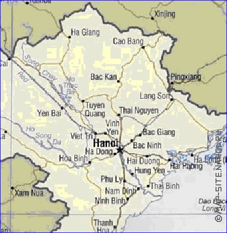 carte de Viet Nam en anglais