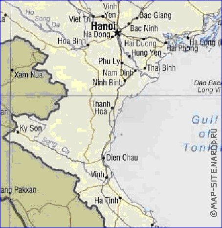 carte de Viet Nam en anglais