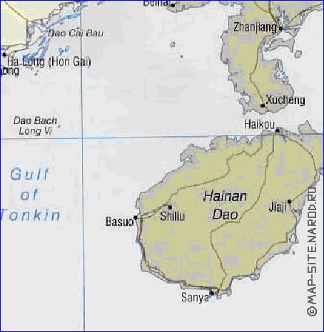 carte de Viet Nam en anglais