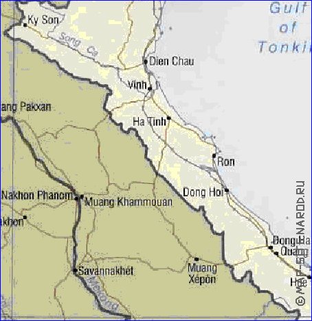 carte de Viet Nam en anglais