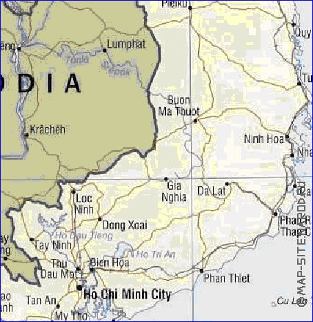 mapa de Vietname em ingles