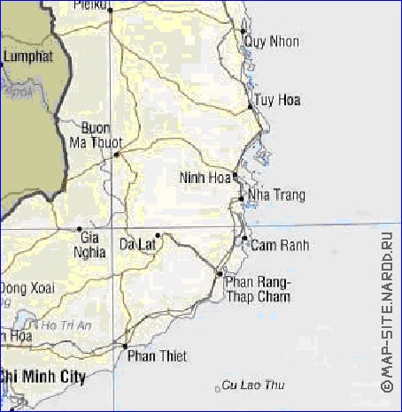 carte de Viet Nam en anglais