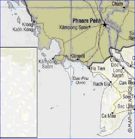 carte de Viet Nam en anglais