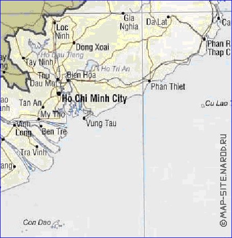 carte de Viet Nam en anglais