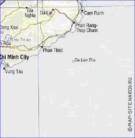 mapa de Vietname em ingles