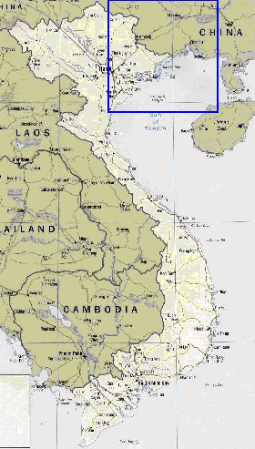 carte de Viet Nam en anglais