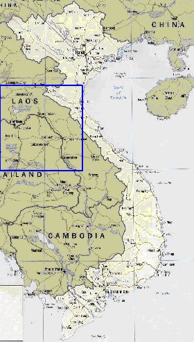 carte de Viet Nam en anglais