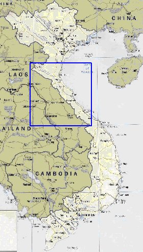 carte de Viet Nam en anglais