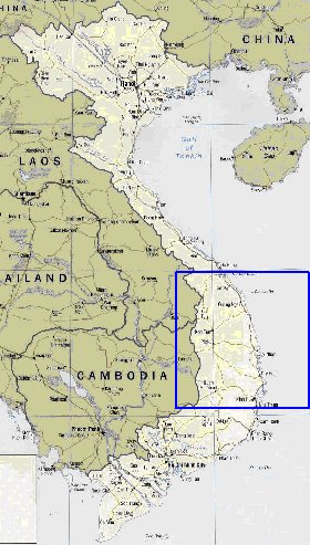 carte de Viet Nam en anglais