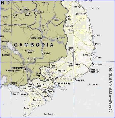 carte de Viet Nam en anglais