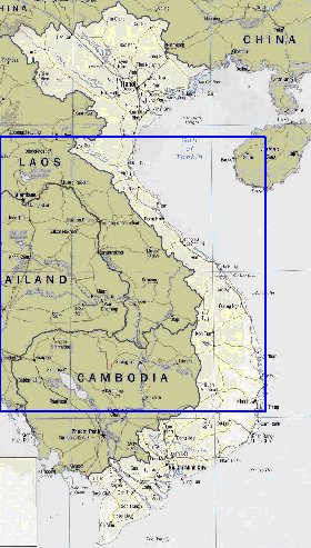 carte de Viet Nam en anglais