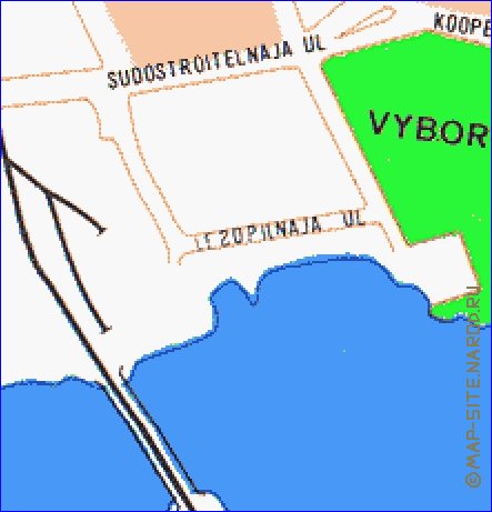 carte de Vyborg en langue finlandaise