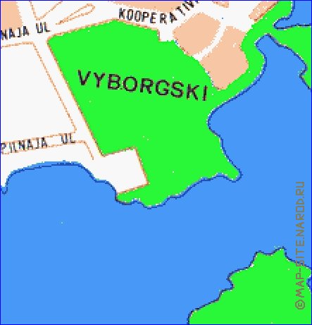 carte de Vyborg en langue finlandaise