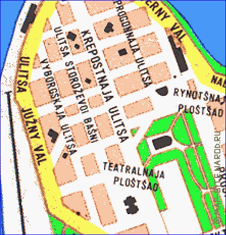 carte de Vyborg en langue finlandaise