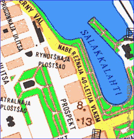 carte de Vyborg en langue finlandaise