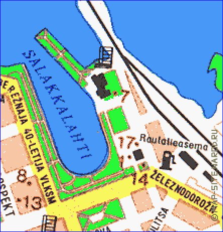 carte de Vyborg en langue finlandaise