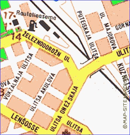 carte de Vyborg en langue finlandaise