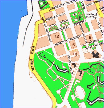 mapa de Vyborg em finlandesa