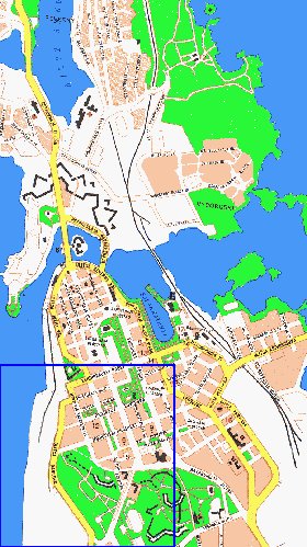 mapa de Vyborg em finlandesa