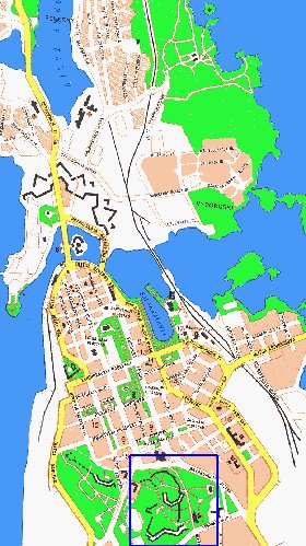 carte de Vyborg en langue finlandaise