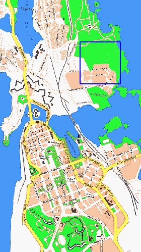 mapa de Vyborg em finlandesa
