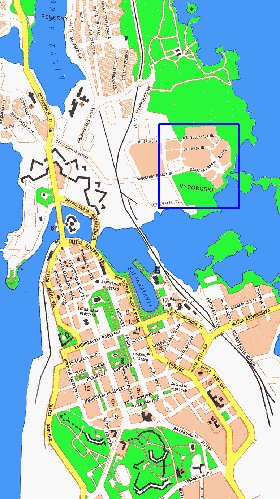 carte de Vyborg en langue finlandaise