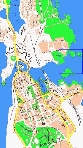 carte de Vyborg en langue finlandaise