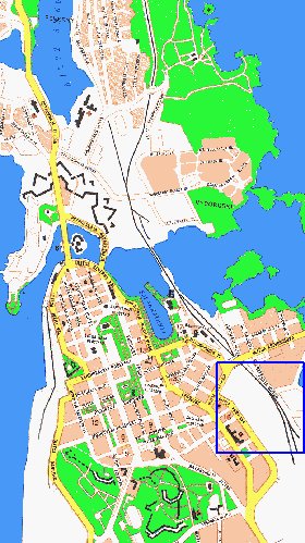 mapa de Vyborg em finlandesa