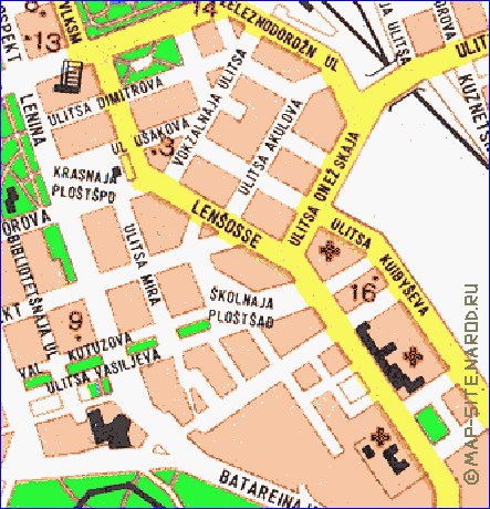 carte de Vyborg en langue finlandaise