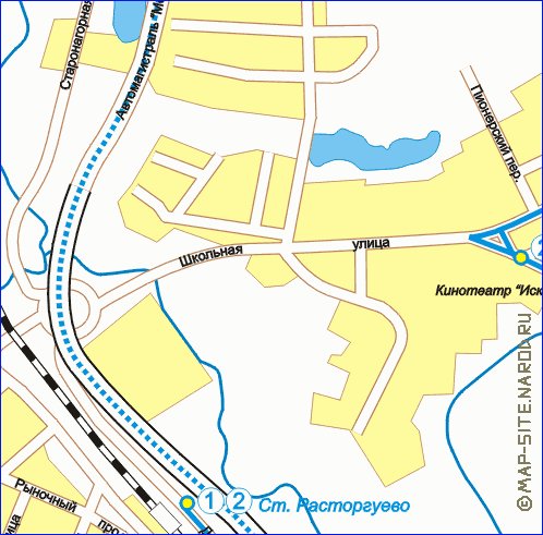 Transport carte de Vidnoye