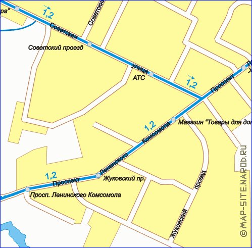 Transport carte de Vidnoye