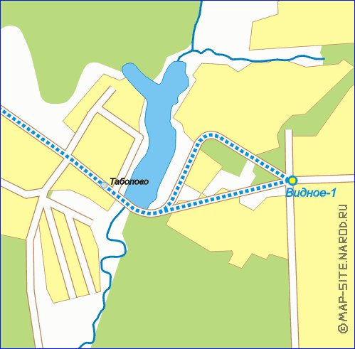 Transport carte de Vidnoye