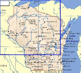 carte de Wisconsin