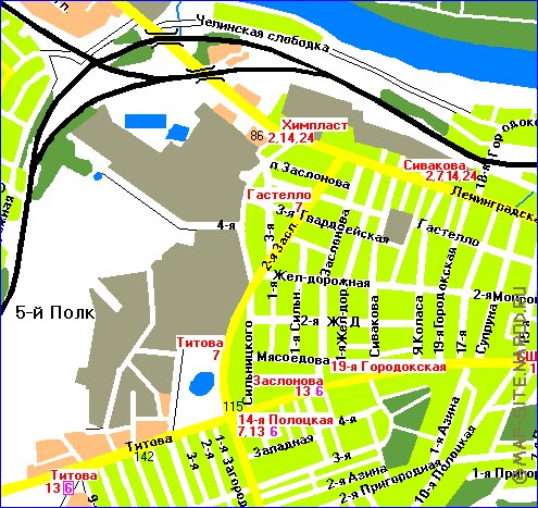 mapa de Vitebsk