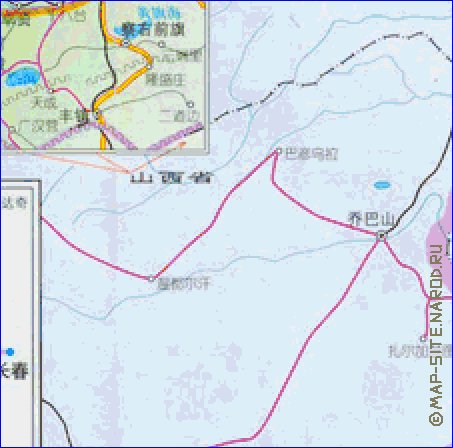 carte de Mongolie-Interieure en langue chinoise