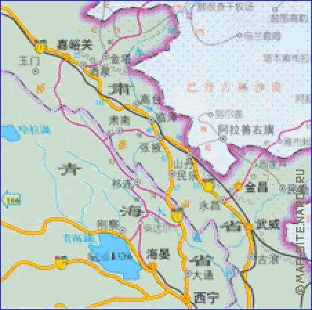 carte de Mongolie-Interieure en langue chinoise