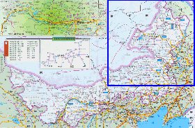 carte de Mongolie-Interieure en langue chinoise