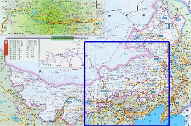 carte de Mongolie-Interieure en langue chinoise