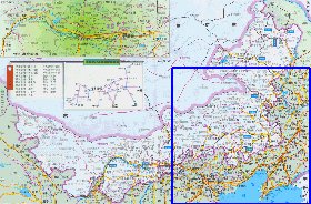 carte de Mongolie-Interieure en langue chinoise