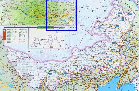 carte de Mongolie-Interieure en langue chinoise