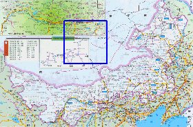 carte de Mongolie-Interieure en langue chinoise