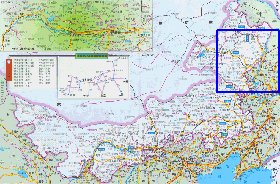 carte de Mongolie-Interieure en langue chinoise