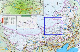 carte de Mongolie-Interieure en langue chinoise