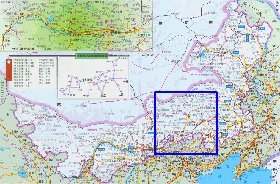 carte de Mongolie-Interieure en langue chinoise