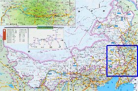 carte de Mongolie-Interieure en langue chinoise