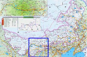 carte de Mongolie-Interieure en langue chinoise