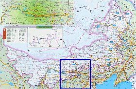 carte de Mongolie-Interieure en langue chinoise